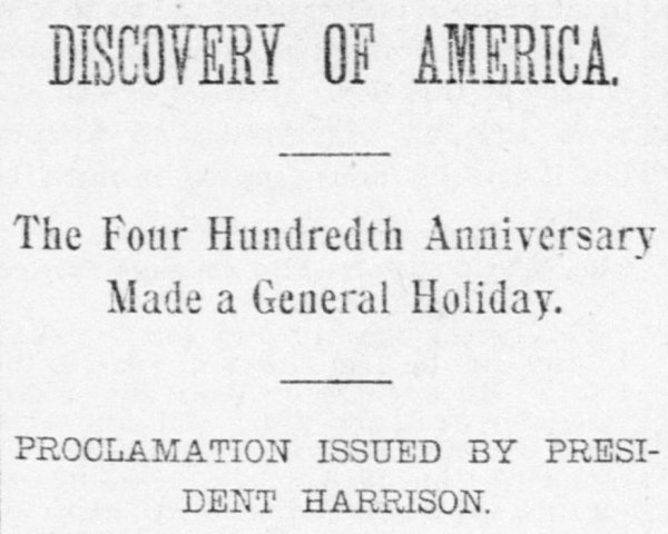 Harrison Proclamation