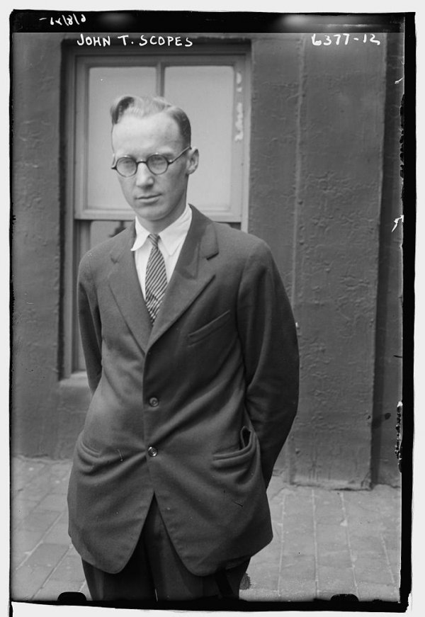 Image: Photo of John T. Scopes published by Bain News Service. From the Library of Congress.
