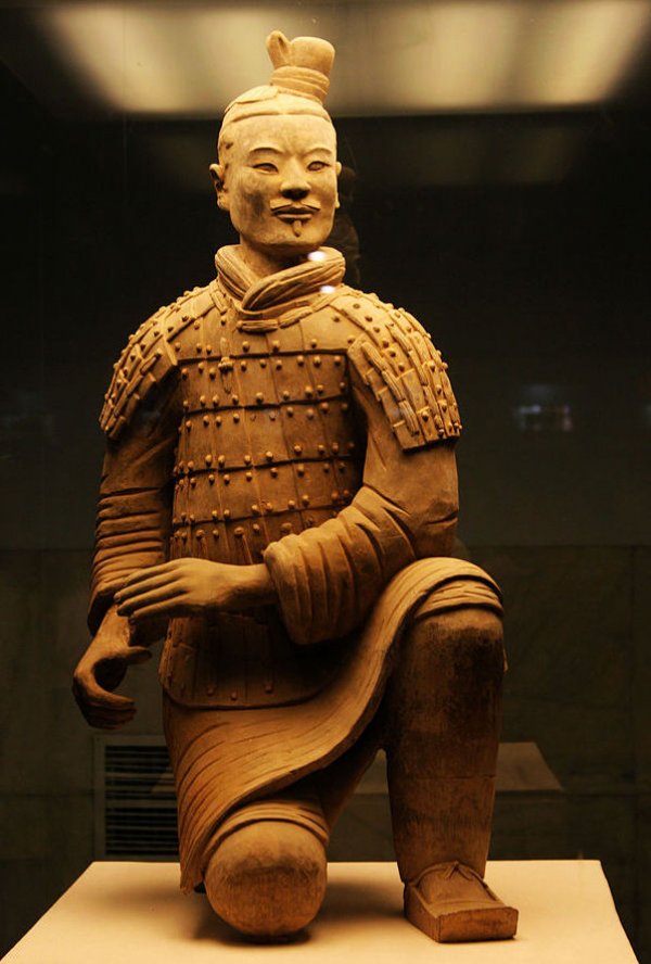 Image: Photo of a terracotta warrior from the First Emperor's tomb. From the Wikimedia Commons.