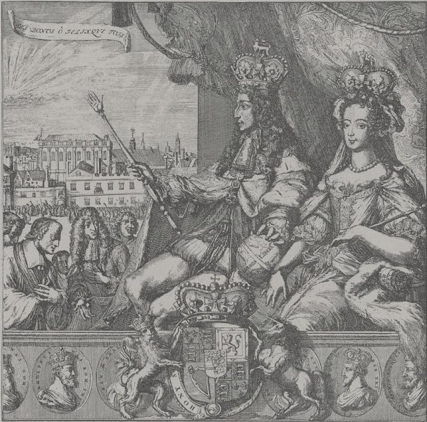 Image: Artistic depiction of William and Mary from c. 1689.