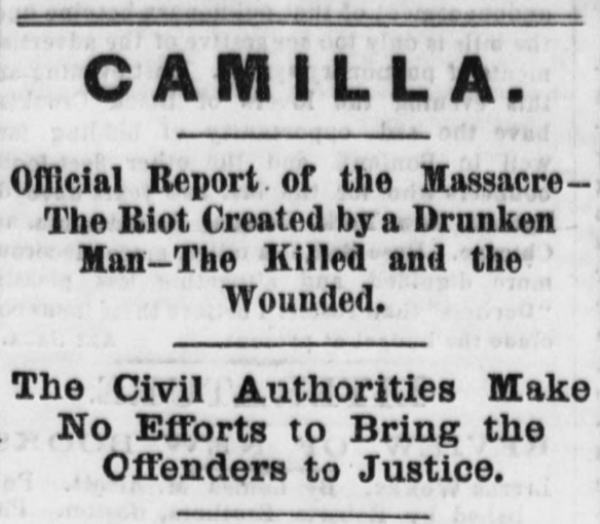 Headline from The Daily Evening Telegraph, a Philadelphia newspaper, on October 9, 1868.