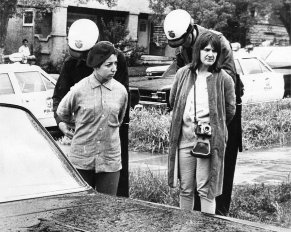 Photo of arrests of a woman and girl during East L.A. walkouts