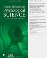 Current Directions in Psychological Science - journal cover