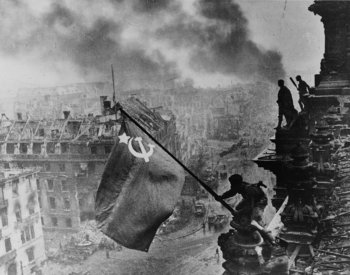 Soviet flag over the Reichstag image