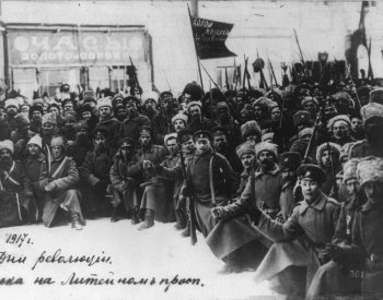 Photograph of soldiers in Saint Petersburg. From the Library of Congress