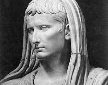 Image: Sculpture of Augustus as pontifex maximus created in 20 BCE. From the Wikimedia Commons.