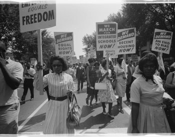 Image: Photo of a 1963 civil rights march on Washington, D.C., taken by Warren K. Leffler. From the Library of Congress.