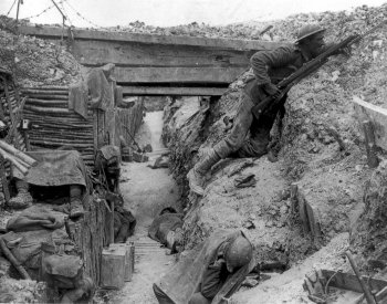 Image: Photo of a British trench during the Battle of the Somme taken by John Warwick Brooke, 1916. From the Wikimedia Commons.
