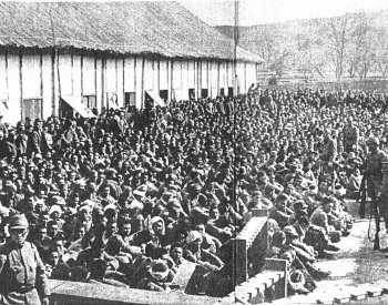 Image: Photo of Chinese captives imprisoned by Japanese troops taken in 1937. From the Wikimedia Commons.