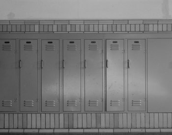 Image: Photo of elementary school lockers taken by Jayne Henderson Fiegel and Nathan Prichard in Louisville, KY, 1992. From the Library of Congress.